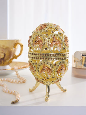 Keren Kopal Golden Easter Egg decorated with Horses
