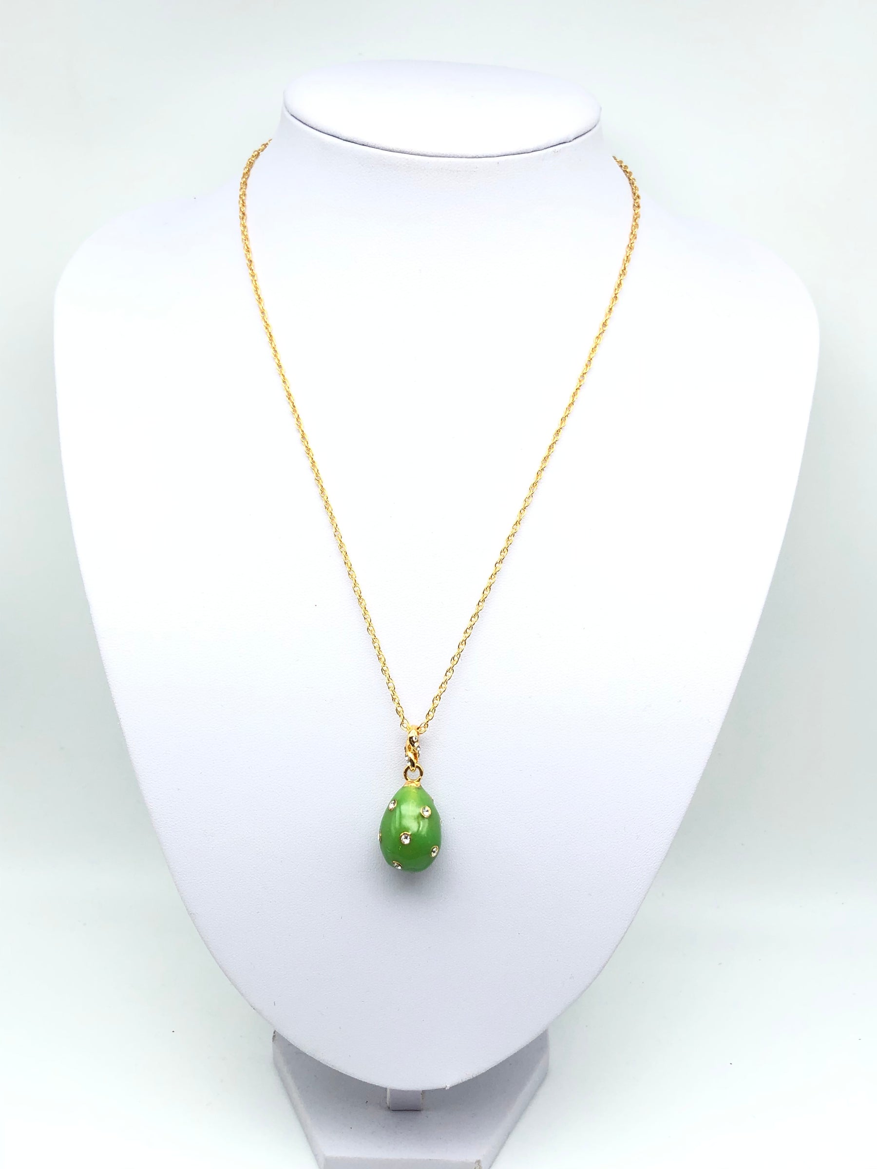 Keren Kopal Green Egg Pendant Gold Necklace
