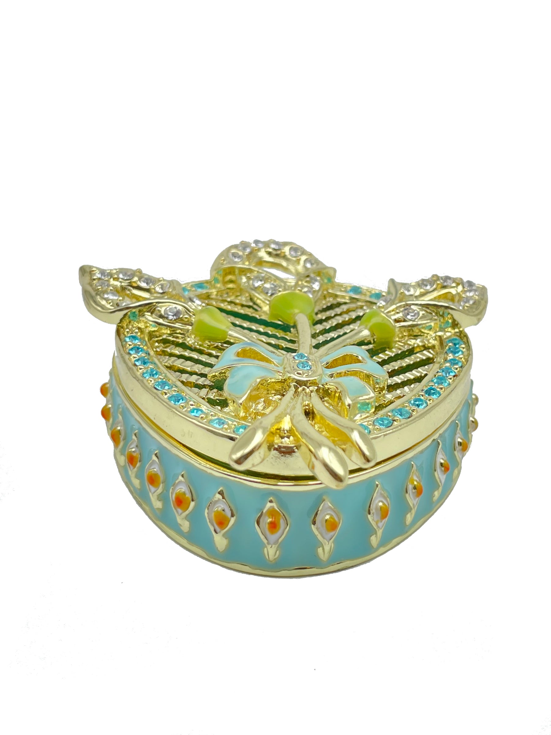 Keren Kopal Green turquoise Beautiful Decorated Trinket Box