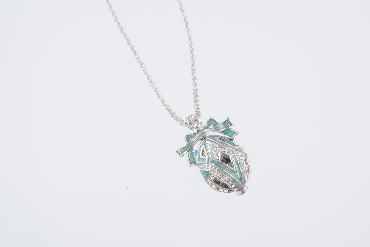 Keren Kopal Silver & Light Green Egg Pendant Necklace