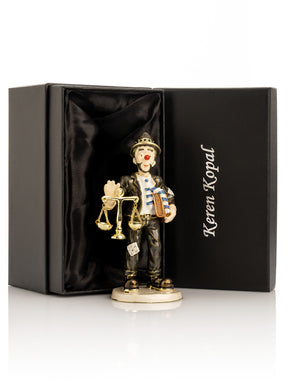 Clown Lawyer Trinket Box with Book & Scales of Justice