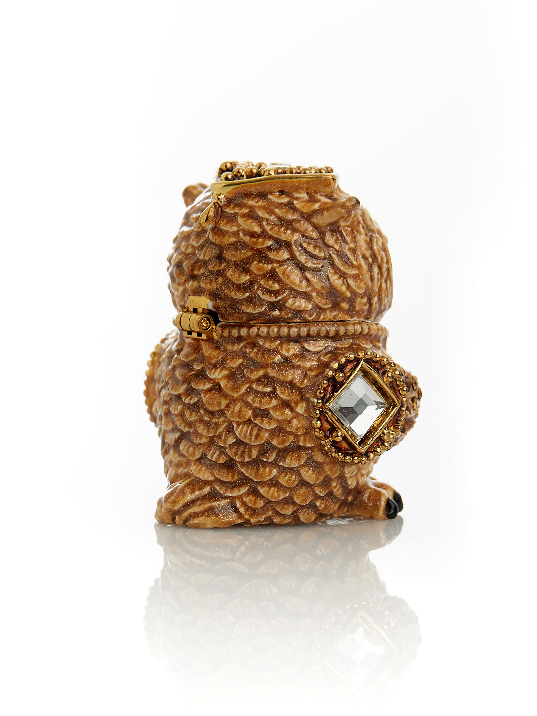 Keren Kopal Brown Owl Trinket Box
