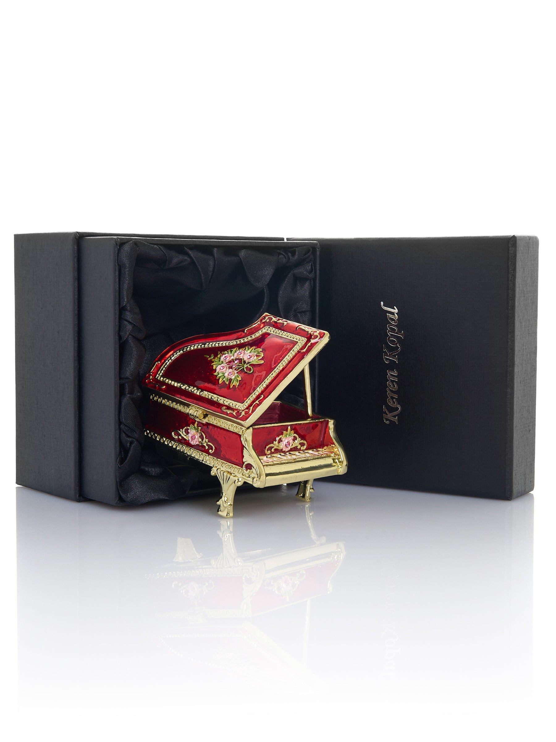 Keren Kopal Red Piano Trinket Box