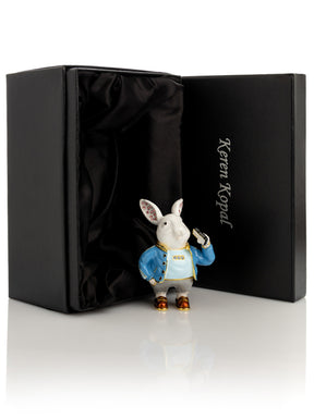 Keren Kopal Businessman Rabbit with Cellphone Trinket Box