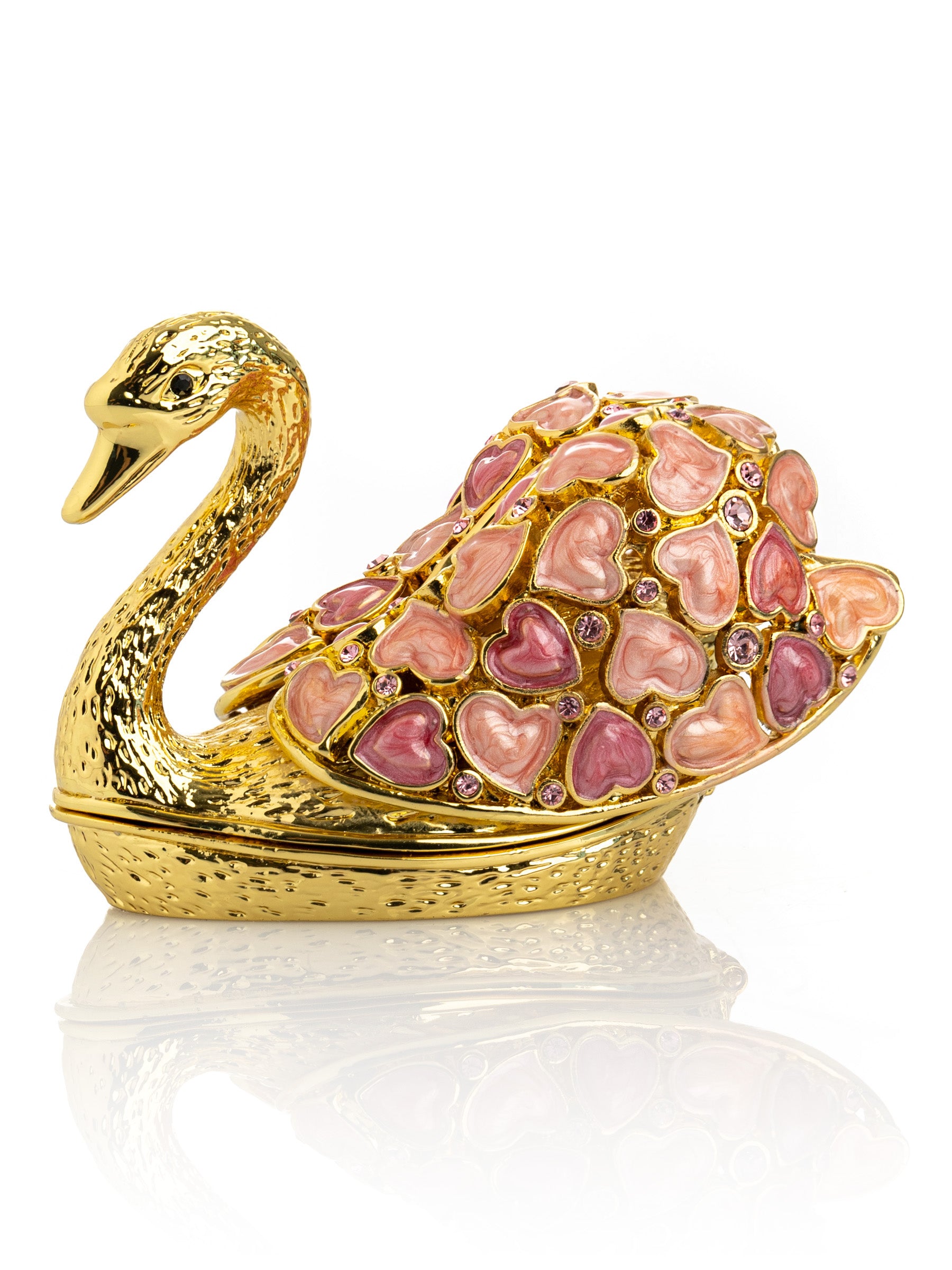 Golden Swan with Hearts
