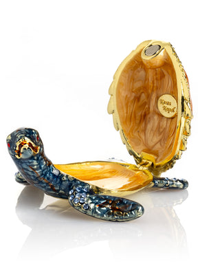 Keren Kopal Blue Sea Turtle Trinket Box