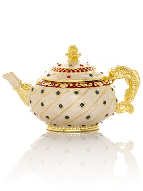 Keren Kopal White with Colorful Dots Teapot