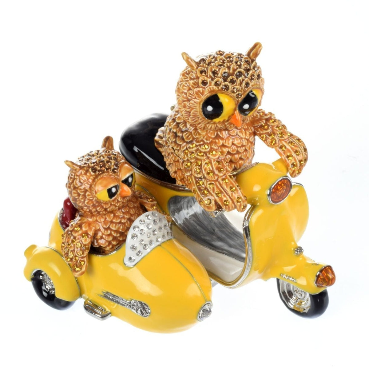Vélo Brown Owl &amp; Owlet Yellow avec side-car Édition limitée 1 sur 250