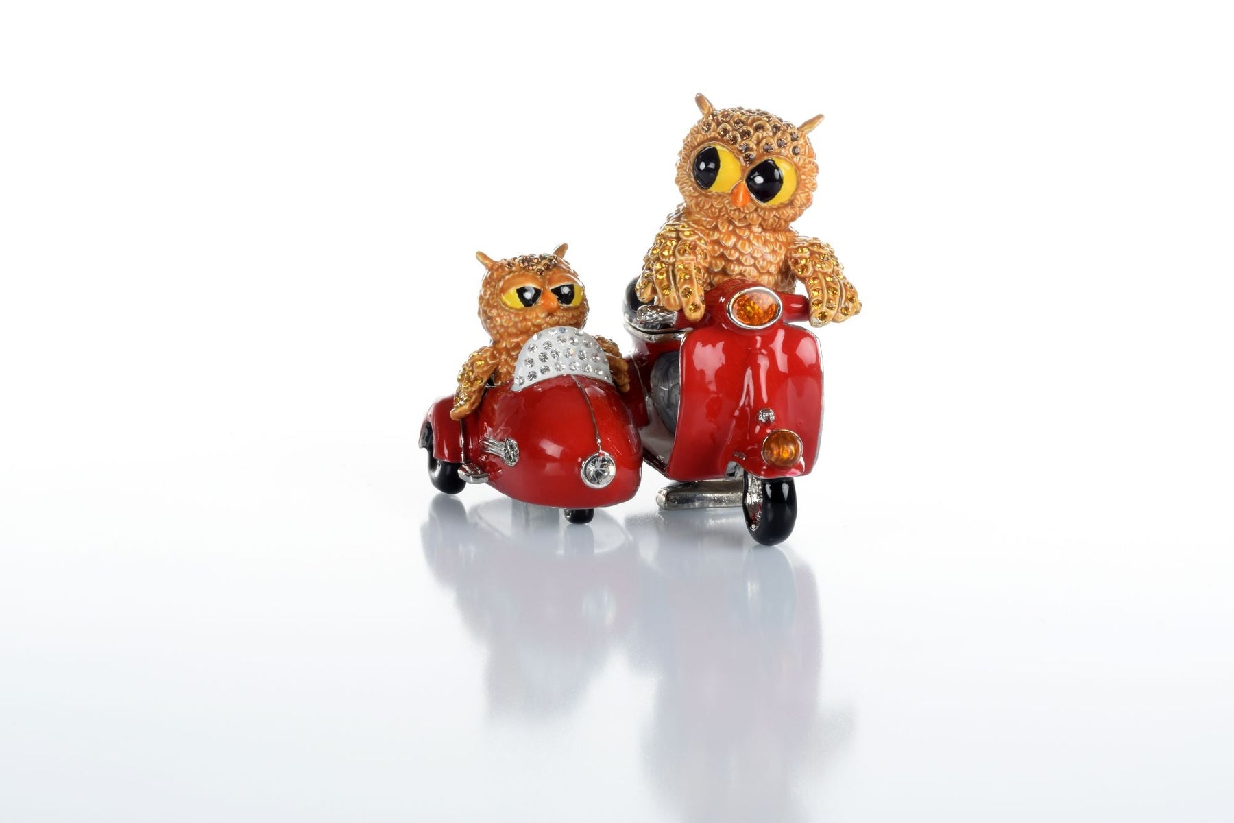 Rotes Fahrrad Brown Owl &amp; Owlet mit Beiwagen. Limitierte Auflage 1 von 250