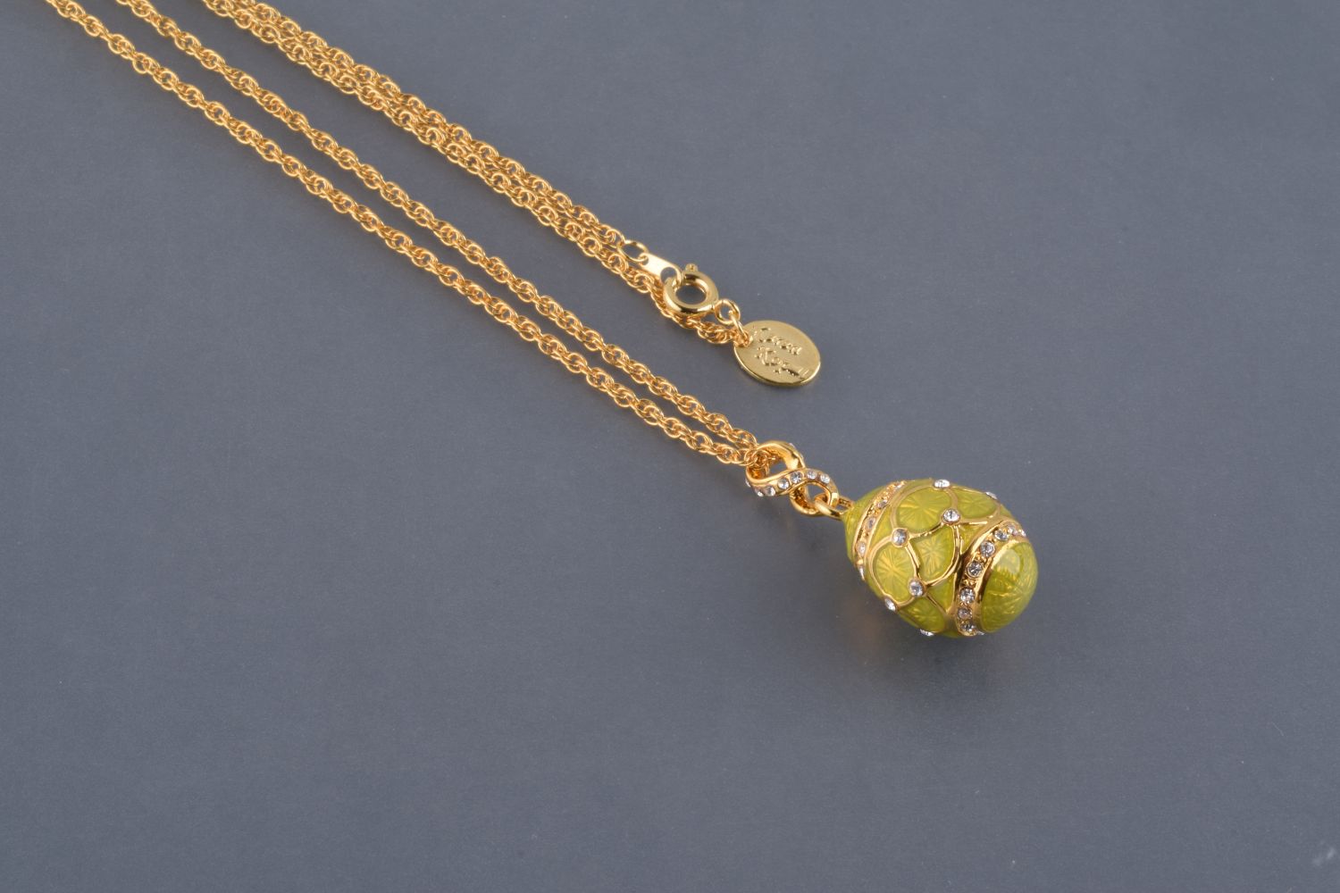 Yellow Egg Pendant Necklace