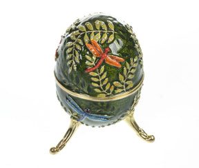 Green Egg with dragonflies Music box Playing Fur Elise by Ludwig Van Beethoven