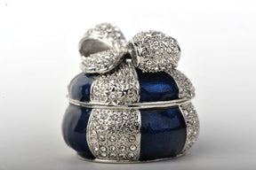 Geschenkbox in Blau und Silber