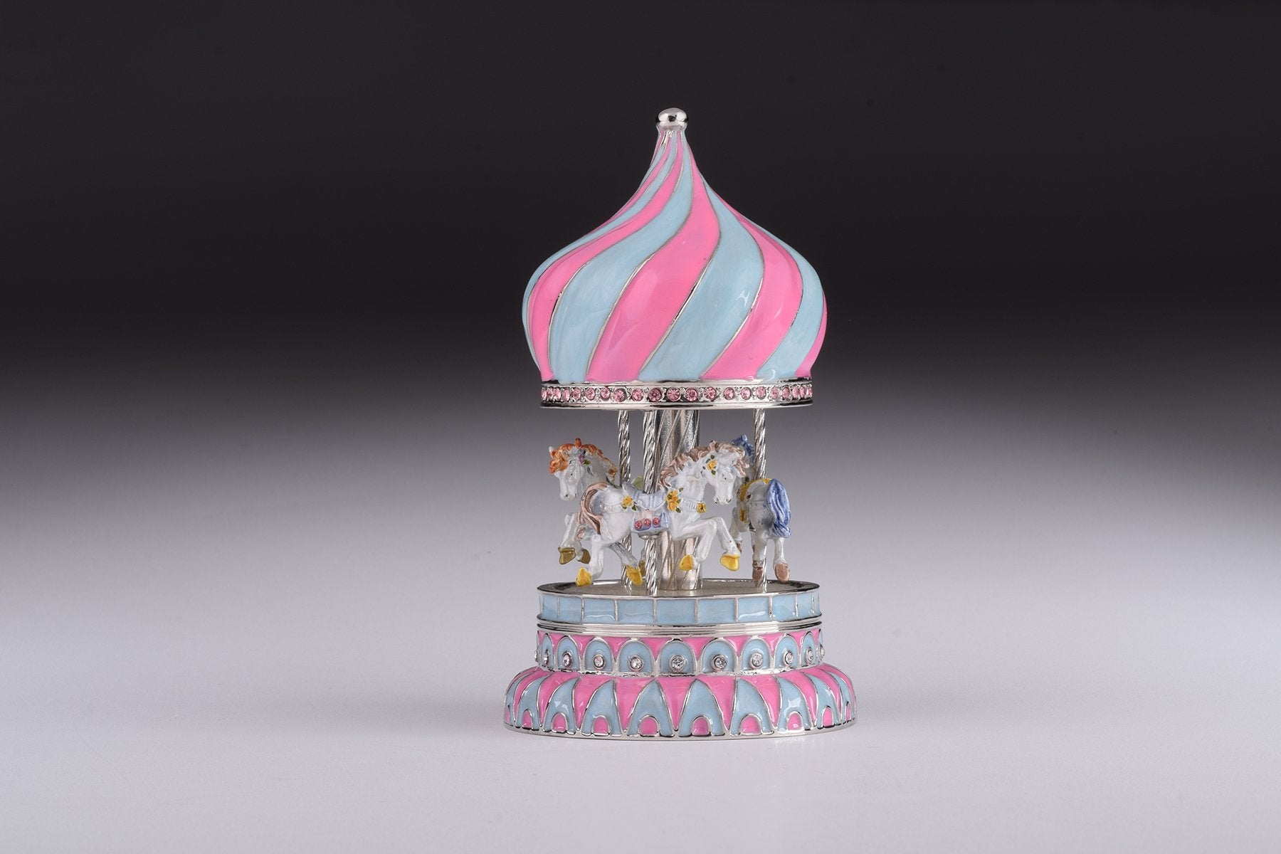 Pink Wind up Musical Carousel Carousel music box Keren Kopal