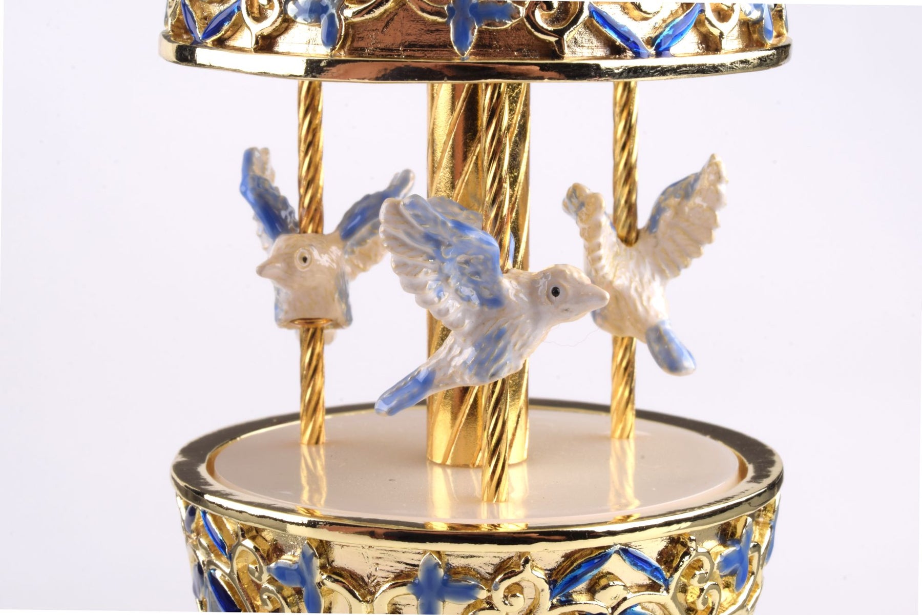 Blue carousel with Doves