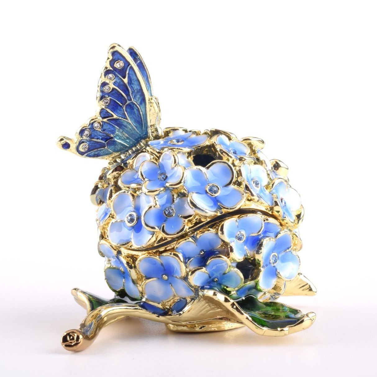 Papillon sur fleur Boîte Bleue