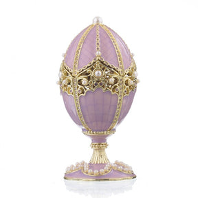 Purple Faberge Egg with Violin Inside