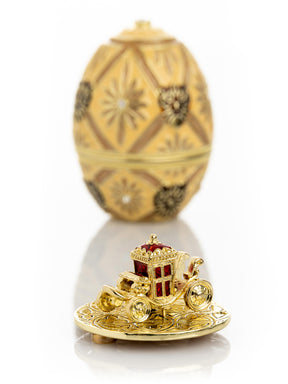 Brown Faberge Royal egg with Carriage