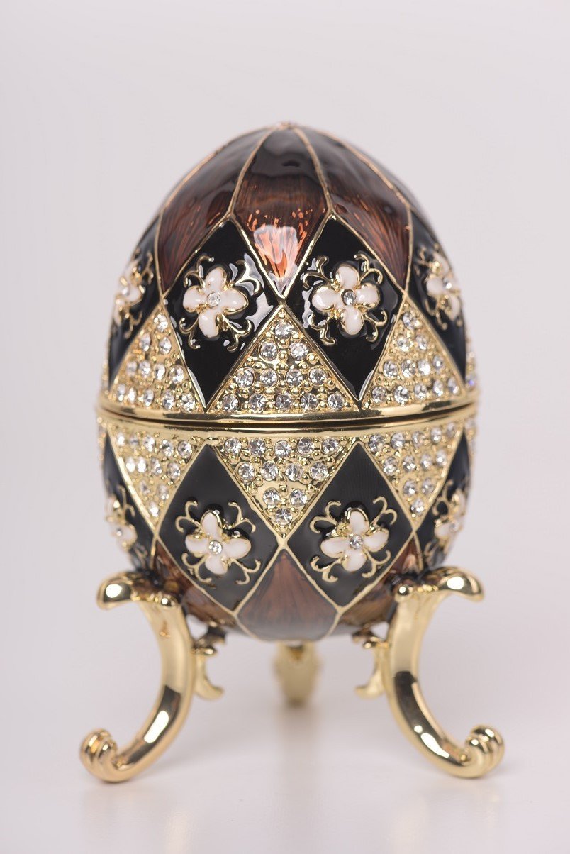 Keren Kopal Faberge Style Egg Music Box Trinket Box  111.25