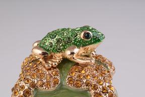 Keren Kopal Green Box with Frog Trinket Box  66.50