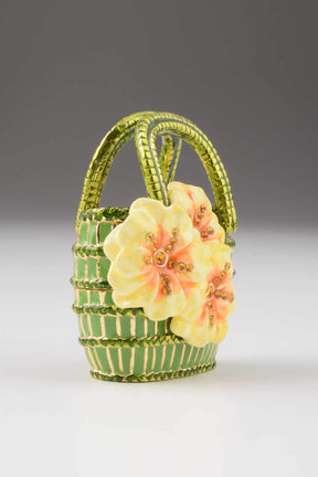 Keren Kopal Green Handbag with Yellow Flowers  49.00