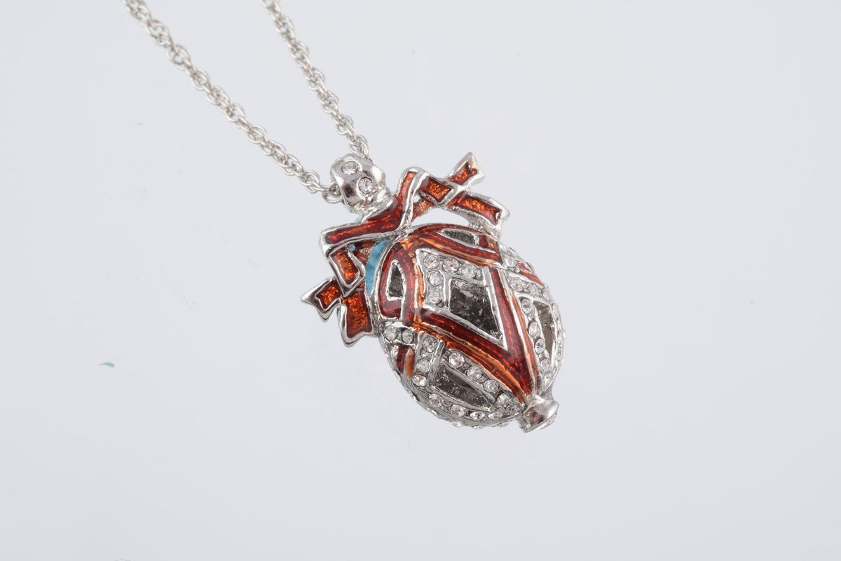 Keren Kopal Silver & Red Egg Pendant Necklace  39.00