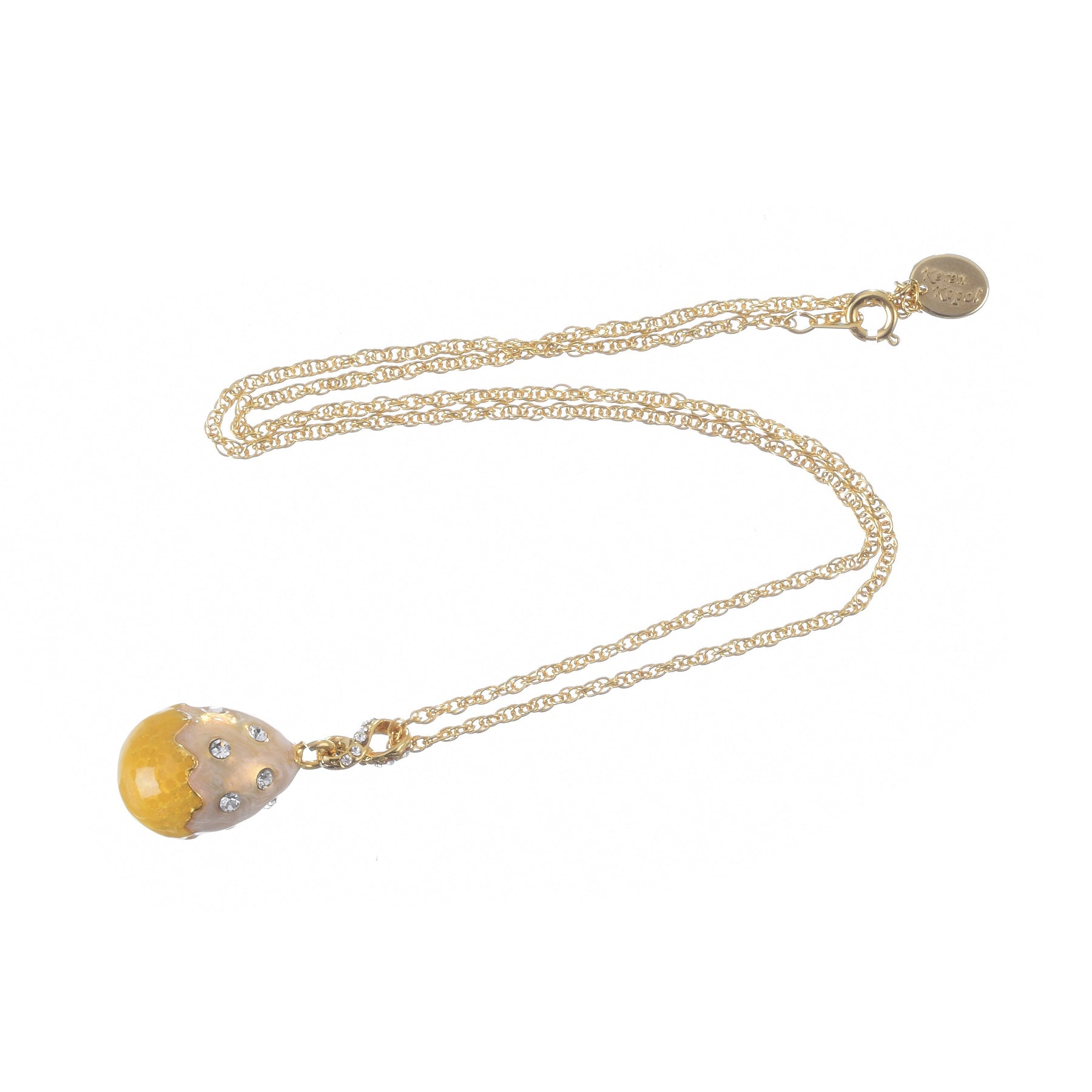 Yellow Egg Pendant Necklace jewelry Keren Kopal