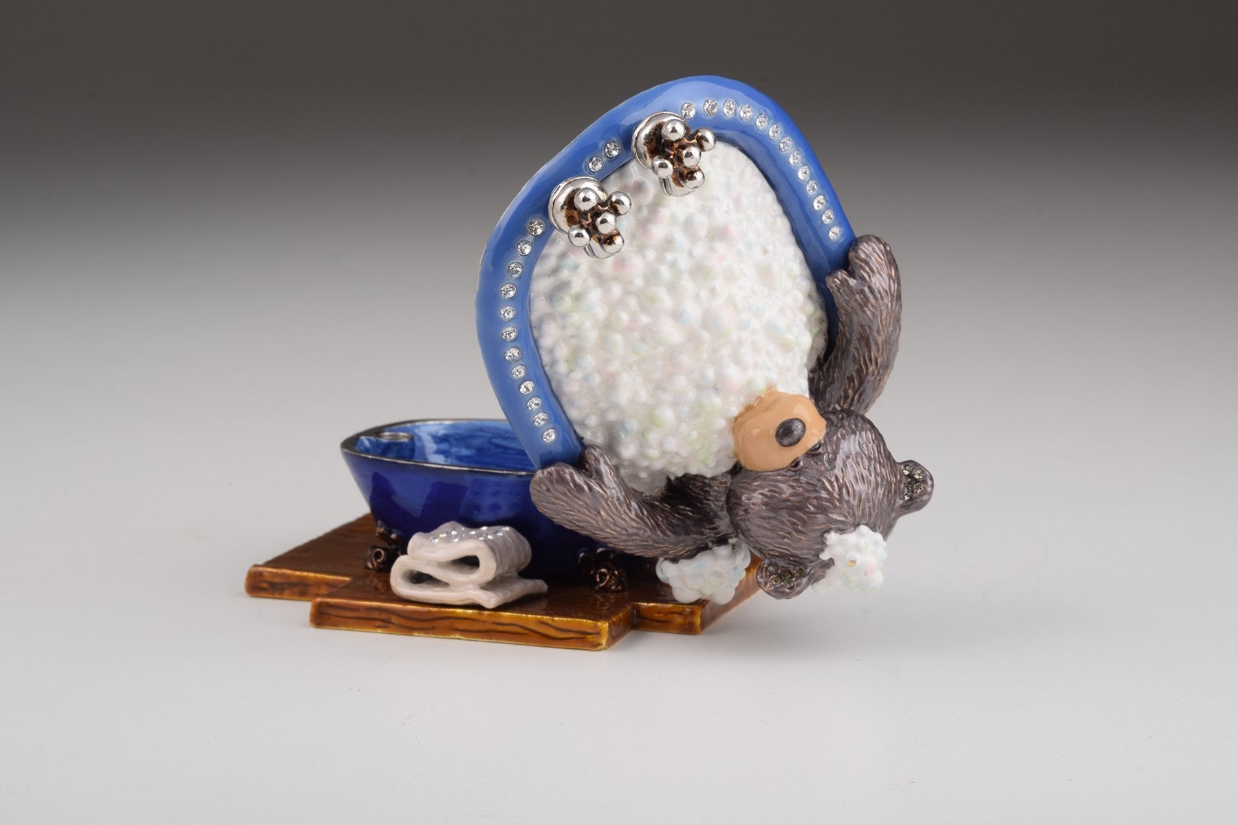 Teddy Bear in a Bath Trinket Box trinket box Keren Kopal