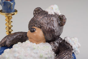 Teddy Bear in a Bath Trinket Box trinket box Keren Kopal