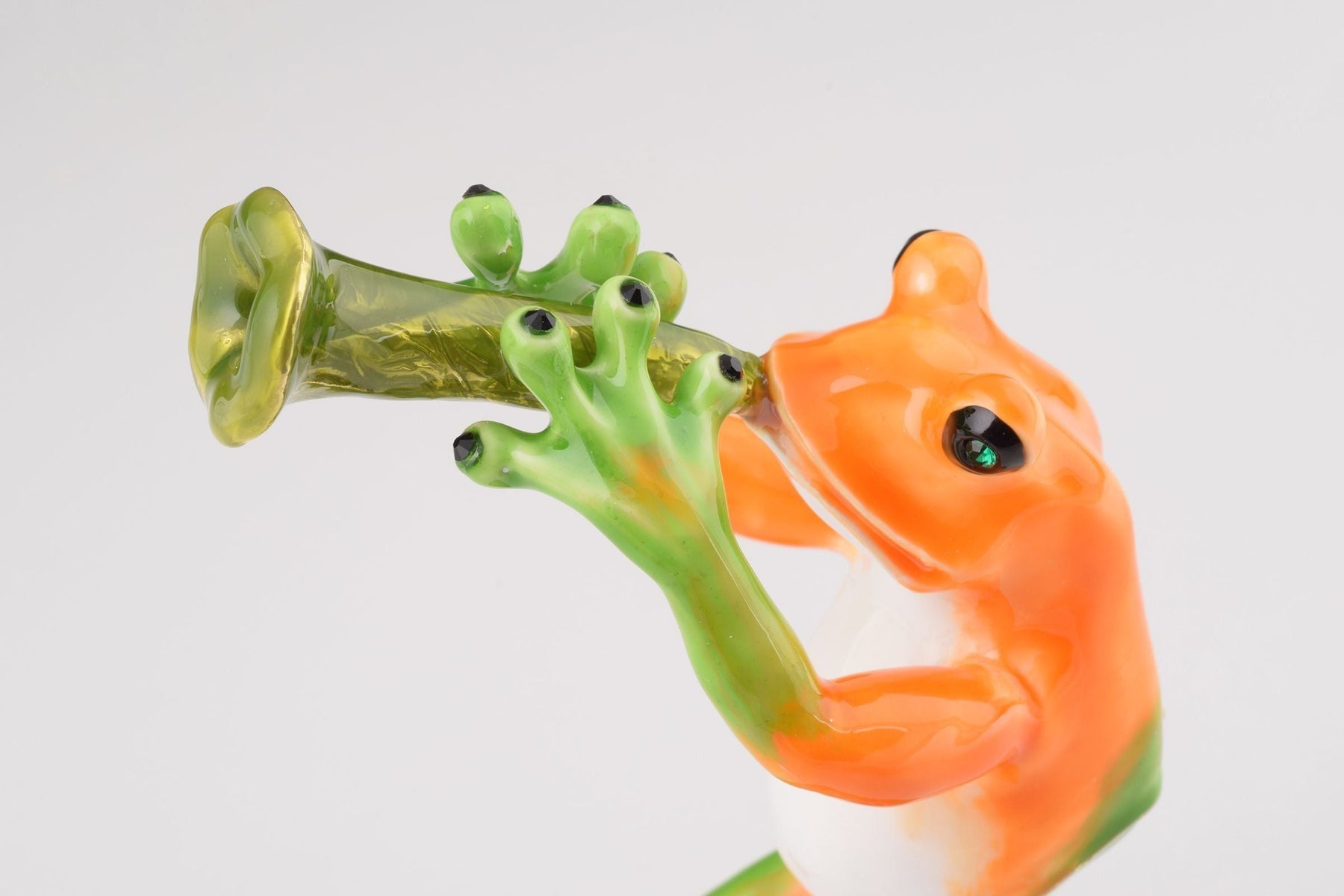 Trumpet Playing Frog trinket box Keren Kopal